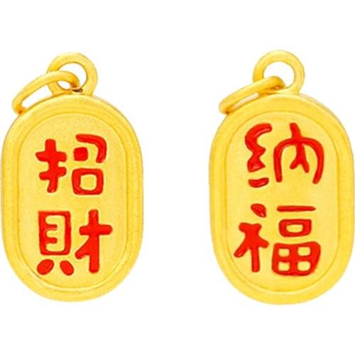 ZHIXI 24K 999 Gold Pendant Necklace Pure Lucky Design Rich Ford Festiva for Women Fine Jewelry Gift 2021 D598