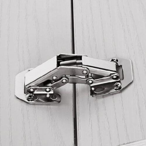 90 Degree 3" Cabinet Hinges No-Drilling Bridge Shaped Spring Door Hinge For Cupboard Furniture With Screws