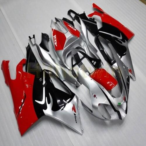 Custom+Screws red silver motorcycle cowl for RSV1000RR 2004 2005 2006 RSV 1000RR ABS fairing