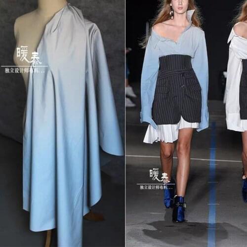 Color Gradient Reflective Cloth Shiny Silver DIY Reflective Clothes Jacket Coat Athletic Wear Background Decor Designer Fabric