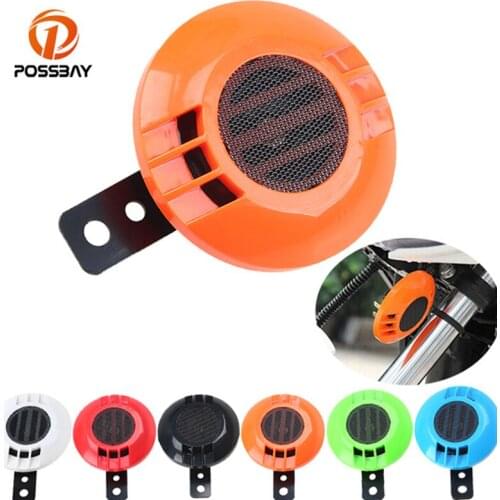 POSSBAY Universal Motorcycle Horn Electric Vehicle ATV Classic Air Horn Loud Tone Sound 105db 12V Motorbike Trumpet Bell