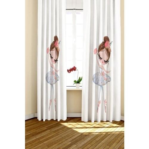 Besthome Ballerina Girl Backdrop Curtain i : 70x260 cm. EDGES ULTRASONIC LAZER KESİMLİDİR