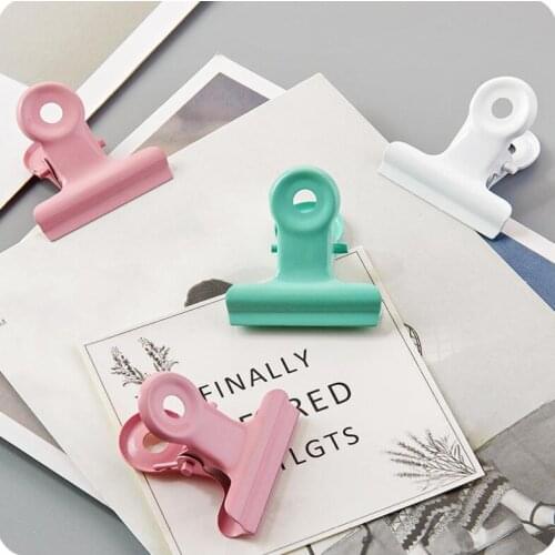 Nordic Style Retro Round Tail Clips Office Accessories Paper Clips 5 PCS/Lot Decorative Metal Long Tail Clips