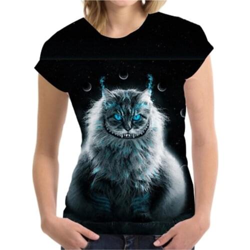 Street Leisure T-shirt Female Harajuku Product Hot Money Summer Clothes for Women New Product 2022 Plus Size Cat Hip Hop Blue