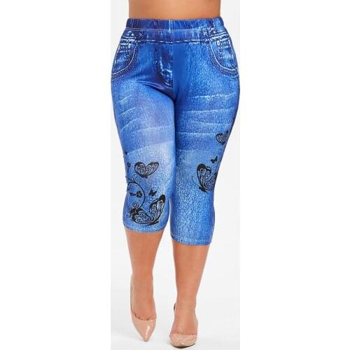 Women Summer High Waist Denim Shorts Print Jeans Fashion Women Shorts Femme Push Up High Waist Skinny Denim Shorts#F3