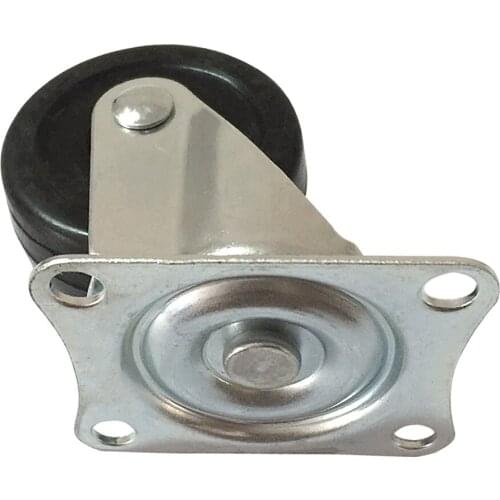 1pcs25Kgblack Universal Swivel Casters2" 50mm Wheels Castor White PP Nylon Dual Roller Bearing Wheel For Platform Trolley Chair