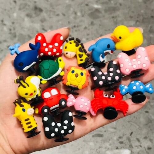 1Pcs 3D Animals Bow-knot Animals Cartoon Shoe Charms Accessories Garden Shoe Decoration for Wristbands Kids Gift