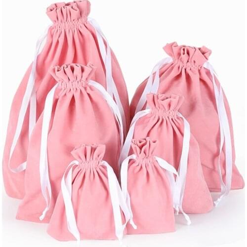 10pcs/lot High Quality Packaging Velvet Bag Jewelry Bag Pouch Wholesale Drawstring Pouch Bags For Christmas Wedding Gifts