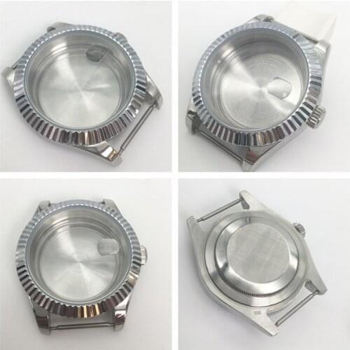 40mm Watch Cases with Sapphire Crystal Glass for Miyota 8215 8200 Mingzhu 2813 3804 ETA 2836 2834 Watches Movement Repair Part