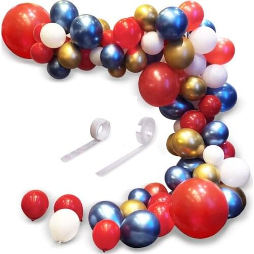 85Pcs/Set Birthday Balloons Garland Kit Party Decor Red White Blue Gold Latex Balloons for Boys Kids Birthday Party Deocration
