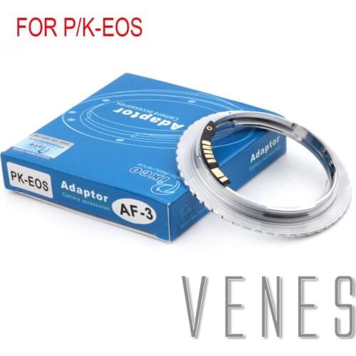Venes For P/K-EOS 3rd Generation AF Confirm Adapter Suit For Pentax K PK Lens to Canon (D)SLR Camera 4000D/2000D/6D II