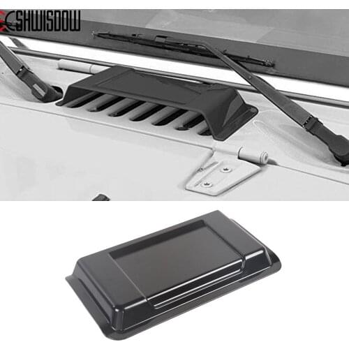 Car Air Intake Caps Rain Shield For Jeep Wrangler JK Accessories 2007-2017 ABS Black Hood Scoop Vent Cover