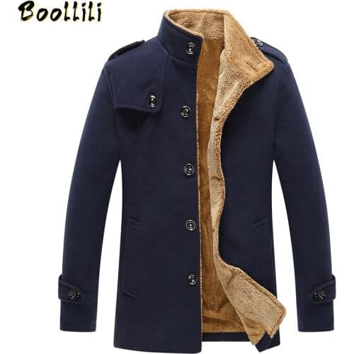 Boollili Woolen Jacket Winter Coat Men Plus Size Red Korean Jackets Man 2020 Streetwear Mens Clothing Jaqueta Masculina