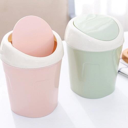 Household Mini Small Waste Bin Desktop Trash Basket Trash Can For Table Home Office Garbage Basket Cleaning Tools