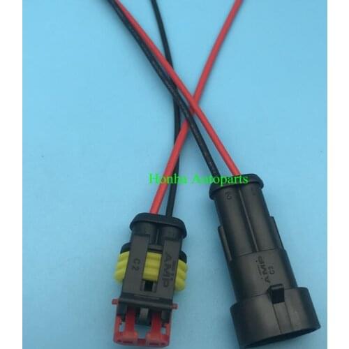 DJ7021-1.5-11/21 2 Pin Way Car Waterproof Electrical Connector Plug with 18 AWG 15cm Wire Marine G08 Drop ship wire harness