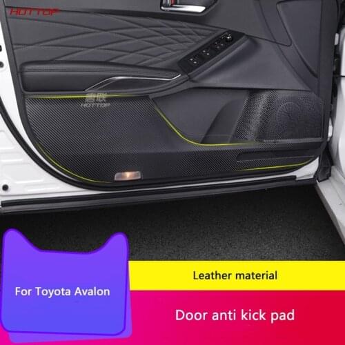 For Toyota Avalon 2019 2020 Door Anti Kick Pad Carbon Fiber Leather Decorative Interior Modification