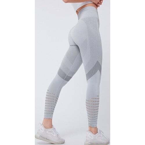 European and American peach hip quick-drying tights high waist mesh yoga stretch pants women