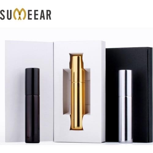 50 Pieces/Lot 10ml Spray Perfume Bottle With Package Box White or Black Perfume Atomizer Glass Bottle with PackageBox Together