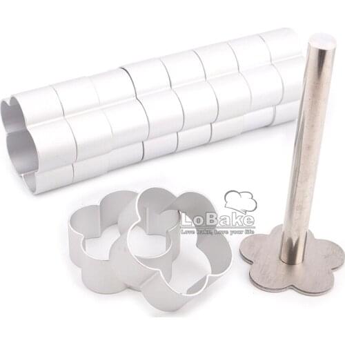 Five petal flower aluminium small pineapple cake mold stainless steel press stamp cookie biscuit cutting molds DIY bakery tools
