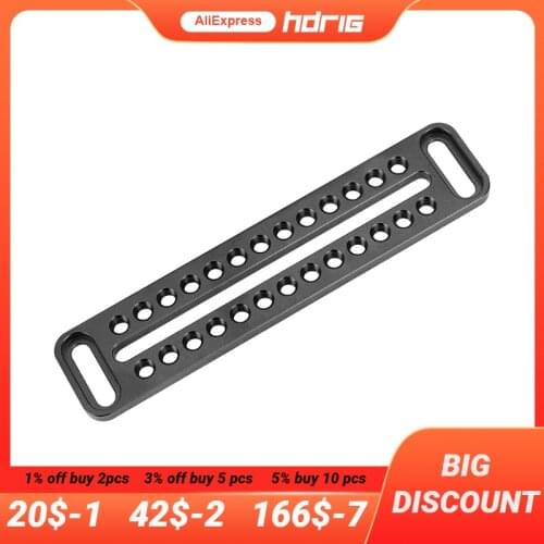 HDRIG Long Cheese Plate 1/4"-20 Mounting Platform for DSLR Camera Cage Kit DIY Configuration Photography Accessories (Universal