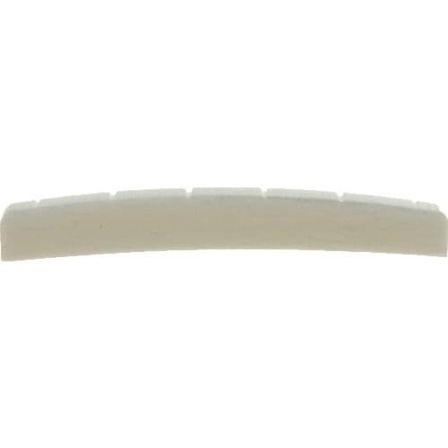 KAISH 42mm Pure Bone Nut Curved Bottom Slotted Guitar Nut for ST 42x3.2mm