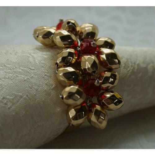 Ring napkin wholesale glold acrylic flower napkin ring,bulk napkin holder
