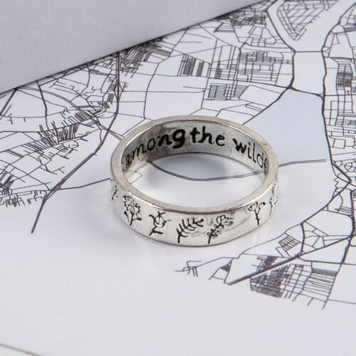 Vintage Simplicity Carved Flower Ring For Women Men Bohemian Delicate Wildflowers Floral Daisy Handmade Ring For Female Gift