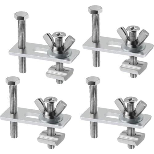 GTBL 4 Pack T-Track Clamp,Mini T Track Hold Down Clamps Kit Compatible with 3018-PRO,3018-PROVer,1810-PRO CNC Router Machine