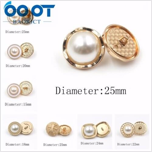 OOOT BAORJCT A-181204-447,10pcs/Lot 18/22/25mm,High quality classic fashion metal buttons clothing accessories DIY materials