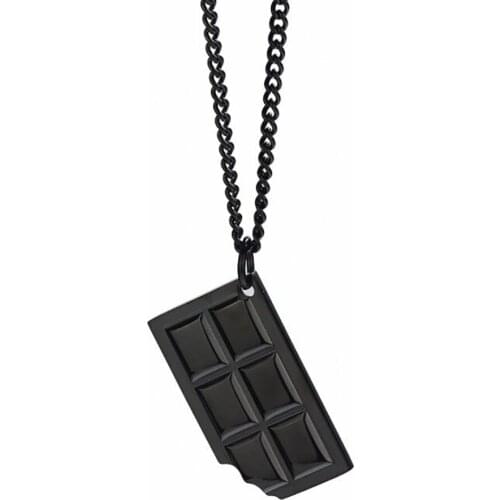 Stainless Steel Hip Hop Fashion Chocolates Men Food Pendant Necklace Jewelry Gift For Men Women Street Dance Jewellery