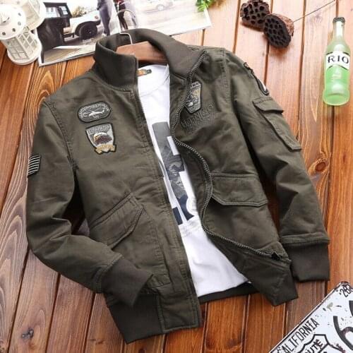 High Quality Plus Size 4XL Autumn Military Style Men Bomber Jackets