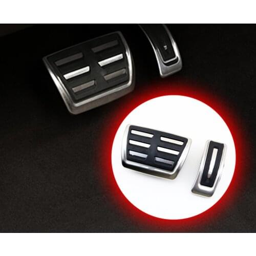 No Drill Car Gas Accelerator Brake Pedal Cover Fit For Audi A4 A5 Q5 Q7 Q8 Porsche Cayenne Accessories AT Foot Pad