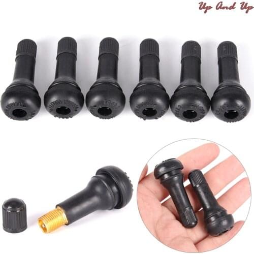 5PCs/set Black TR413 Tubeless Car Wheel Tire Valve Stems With Caps Tyre Rubber Valves With Dust Caps