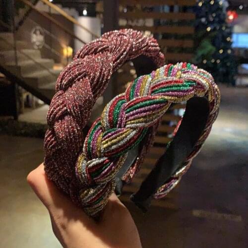 New Fashion Women Headband Wide Side Crumpled Cloth Multi-layer Cross Knot Hairband Wide Side Turban Hair Accessories