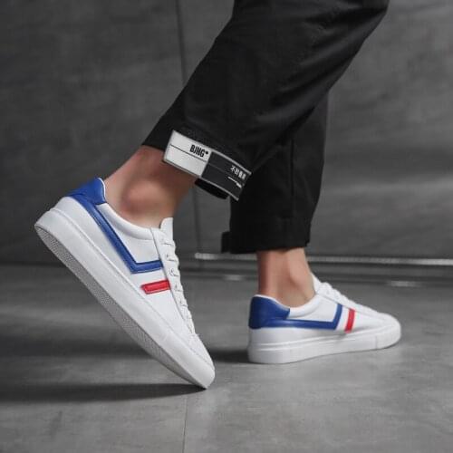 New Autumn Mens shoes breathable sports shoes casual canvas small white shoes male board shoes Basket Lace Up Solid Trainers