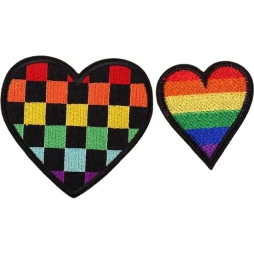 New Flag LGBT Patches Rainbow Embroidered Iron on Patch for Clothes Gay Pride Badges Backpack Applique Rainbow Sewing Stickers