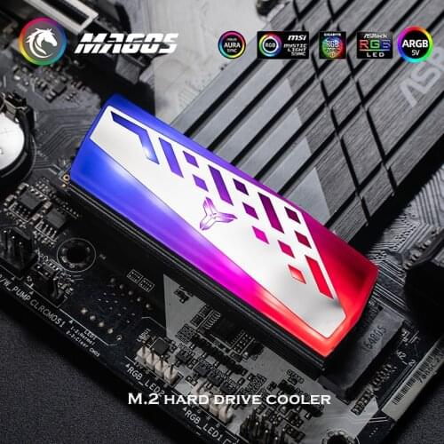 JONSBO SSD M2 RGB Cooling Radiator, Dissipador SSD M.2 NVME Cooler, Heatsink 5V ARGB M/B SYNC, M.2-4