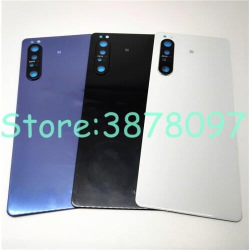 New For Sony Xperia 1 II XQ-AT51 AT52 X1II Glass Back Battery Cover Rear Door back case Housing Case With Camera Lens