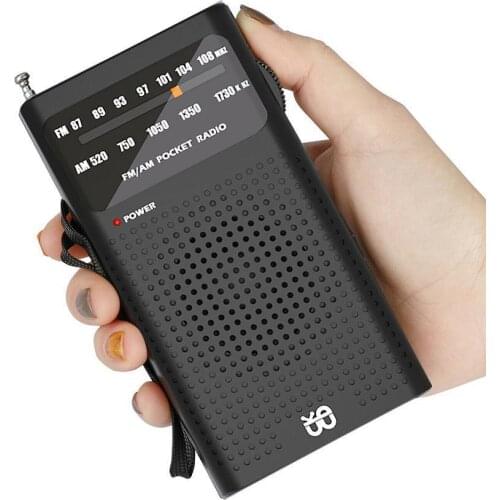 Full Band FM/AM Analog Radio Pocket Portable Radio Clock Tuning On/off Radio Function With Timer Digital I1T9