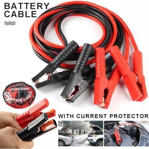 2000A Car Battery Jump Leads Booster Cables Heavy Duty Automobiles Battery Accessories Jumper Copper Wire 3 Meters