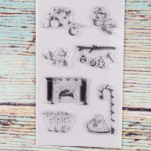 Christmas home decor Transparent clear stamp for DIY Scrapbooking/Card Making/Kids Christmas Fun Decoration Supplies