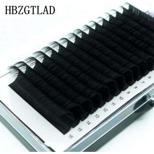 HBZGTLAD NEW 16 Rows 13-25mm Faux mink individual eyelash lashes maquiagem cilios for professionals soft mink eyelash extension