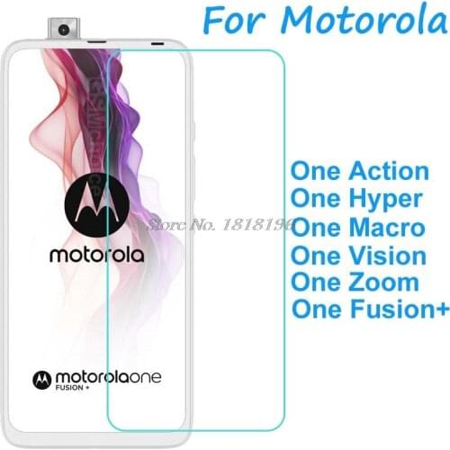Tempered Glass For Motorola One Action Fusion Hyper Macro Vision Zoom Pro Plus Screen Protector Glass Toughened Film Ultra-thin