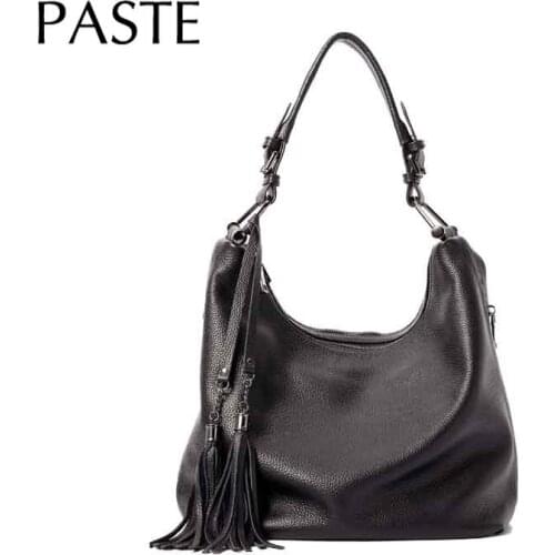 2021 New Luxury Tassel Designer Crossbody Bag Natural Cowhide Leather Women Handbag Fashion Ladies Shopper Shoulder Bag