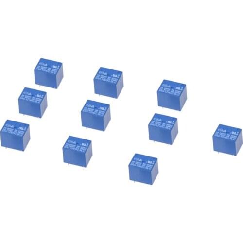 10 pcs 12V DC 10A 5 Pin Mini Power Relay SRD 12V