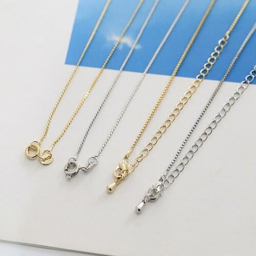 2pcs Tight thin chain Snake Chain Necklace bone chain copper-clad adjustable Necklace Jewelry Materials wild diy accessories