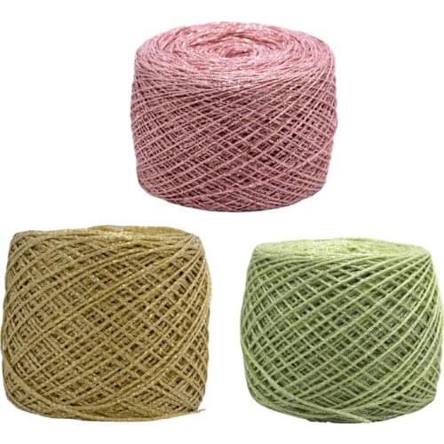 50g/Lot 100M Metallic And Cotton Yarn For Knitting Crocheting Knitted DIY Yarns crochet metallized Line threads Hand Knit