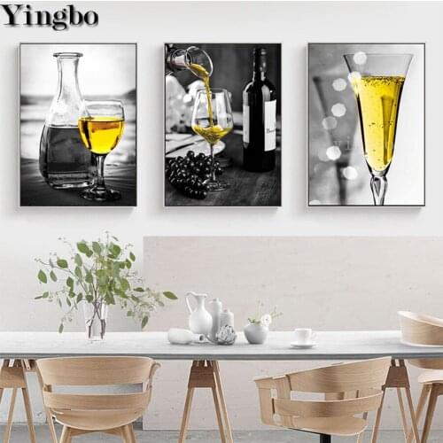 3pcs Champagne wine wine glasses DIY Diamond Embroidery painting diy 5d Diamond Painting kits Diamond Mosaic art Decoration