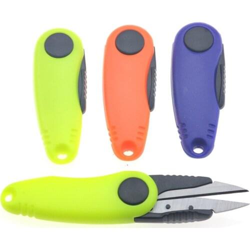 Portable Fishing Line Folding Scissors Stainless Steel Line Cut Clipper Fishing Tackle Mini Tools Fishing Accessories