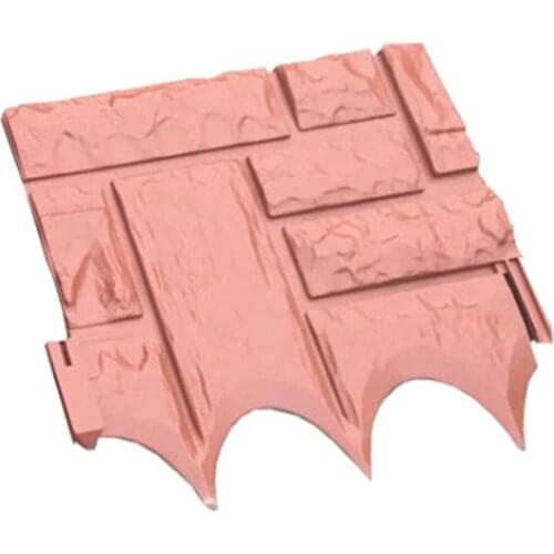 6Pcs Miniature Simulation Stone Brick Fence Plastic Fence DIY Flower Garden Edging Patio Vegetables Small Fence